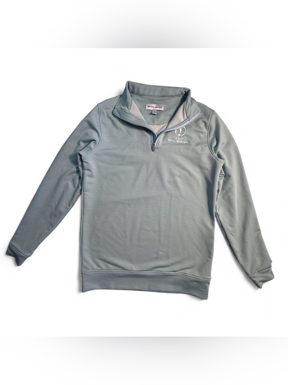 Peter Millar Perth Sugar Stripe Performance 1/4 Zip Women S 154th Royal Berkdale